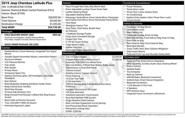 2019 Jeep Cherokee Latitude Plus 4X4's photo
