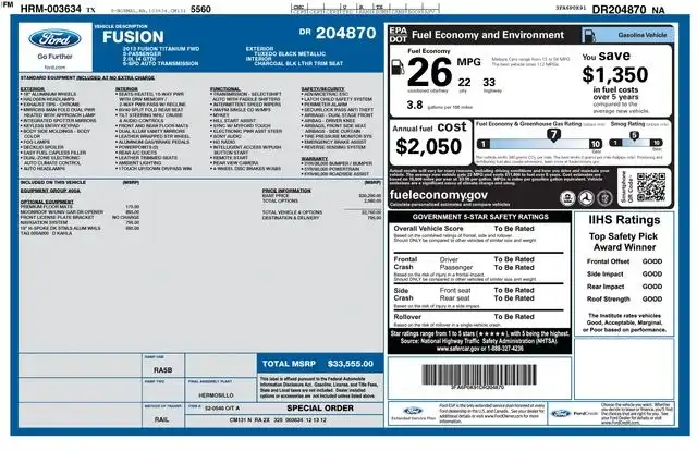 2013 Ford Fusion Titanium I4 FWD's photo