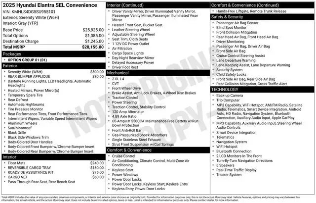 2025 Hyundai Elantra 2.0 SEL Convenience IVT's photo
