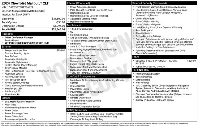2024 Chevrolet Malibu 2LT's photo