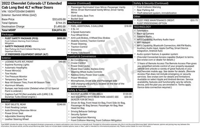 2022 Chevrolet Colorado 4WD LT Extended Cab's photo
