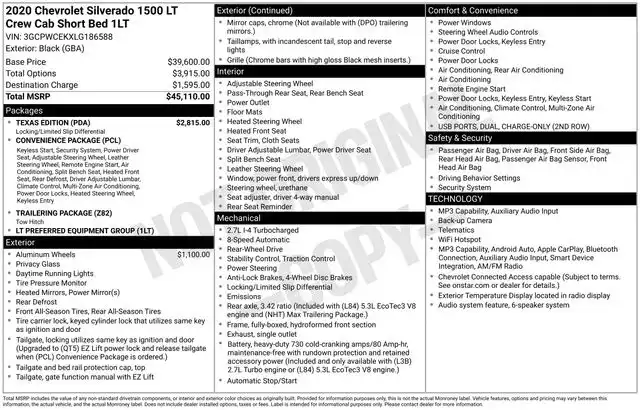 2020 Chevrolet Silverado 1500 LT Crew Cab Short Box's photo