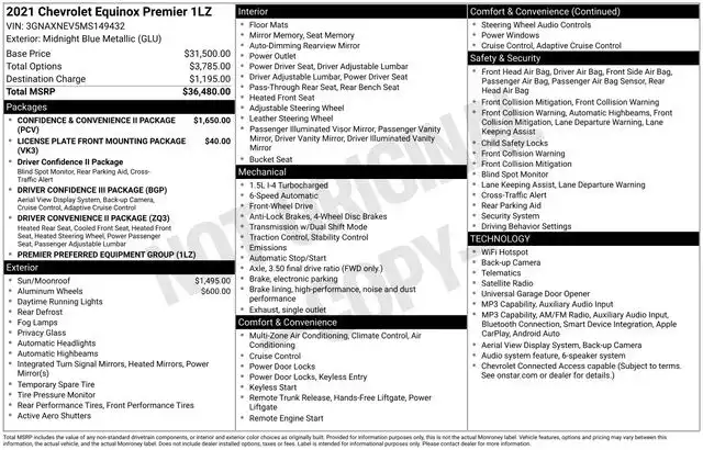 2021 Chevrolet Equinox Premier 1.5T's photo