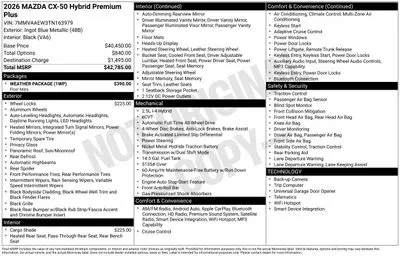 2026 Mazda CX-50 2.5 Hybrid Premium Plus photo 4