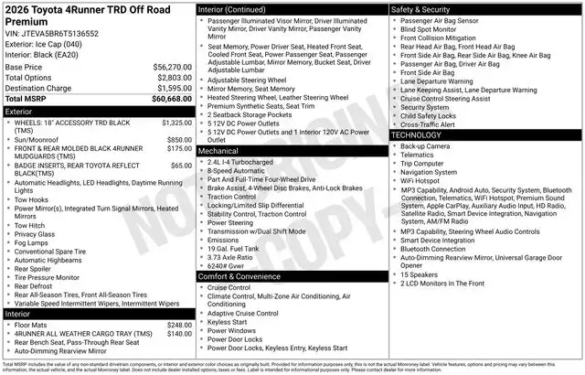 2026 Toyota 4Runner TRD Off-Road Premium 4WD's photo