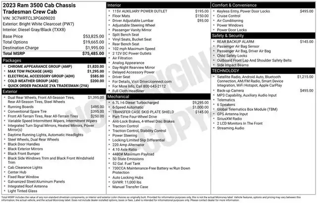 2023 RAM 3500 Tradesman 4X4 Crew Cab SRW's photo