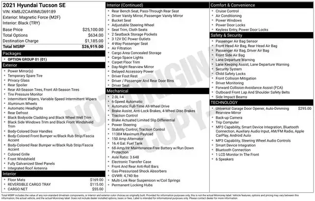 2021 Hyundai Tucson SE AWD's photo