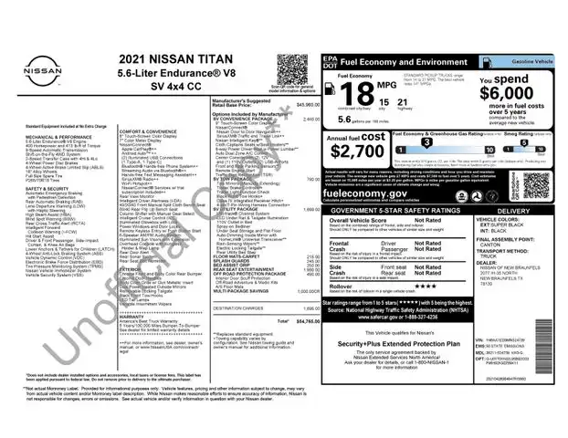 2021 Nissan Titan SV 4X4 Crew Cab's photo