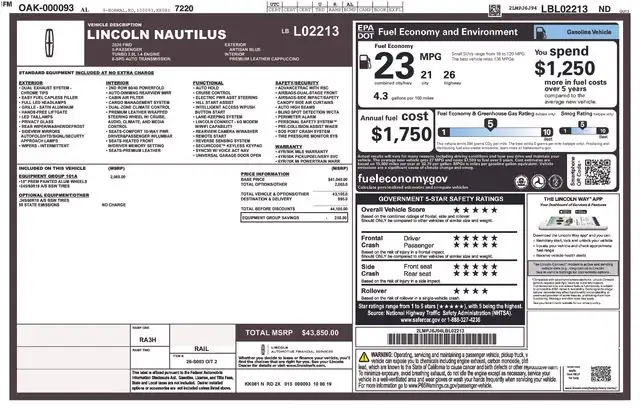 2020 Lincoln Nautilus FWD's photo