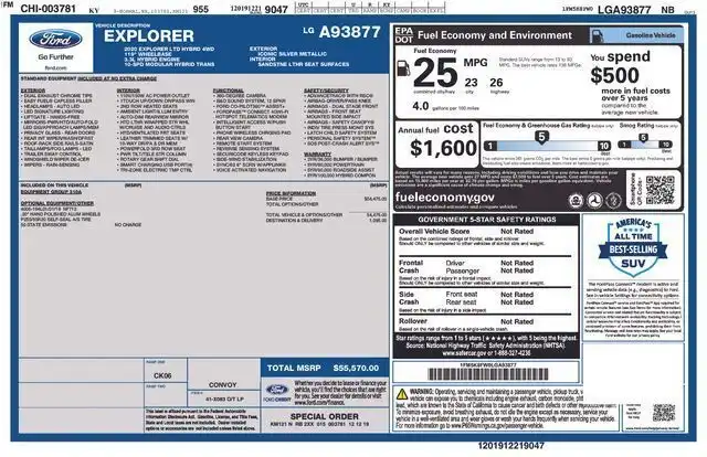 2020 Ford Explorer Hybrid Limited 4WD's photo