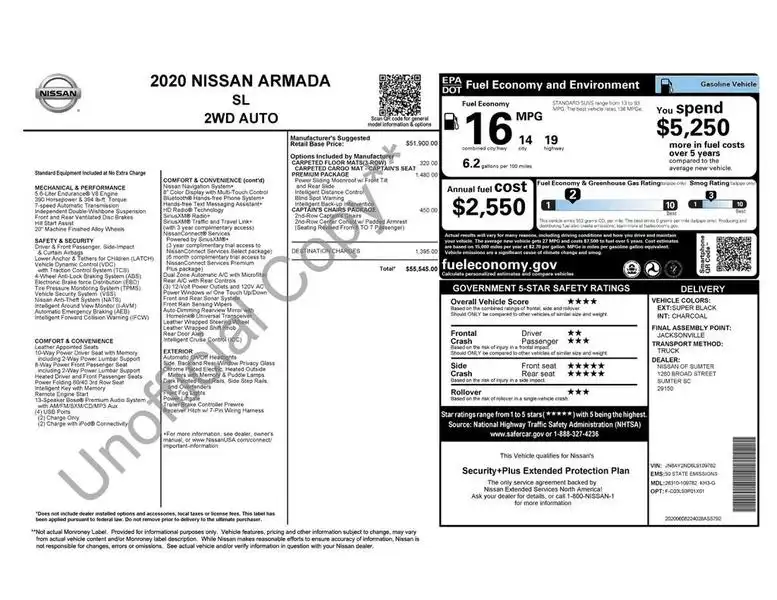 2020 Nissan Armada SL 4X2's photo
