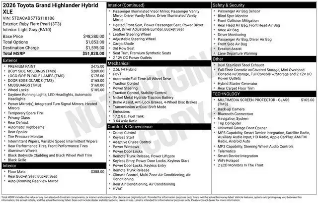 2026 Toyota Grand Highlander Hybrid XLE AWD's photo