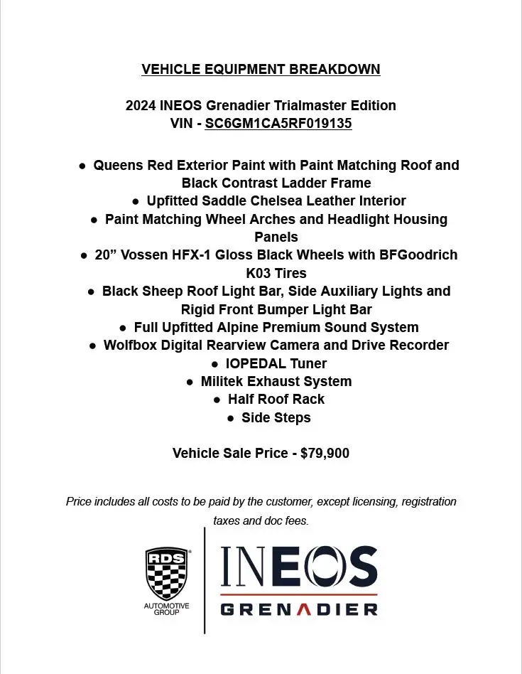 2024 INEOS Grenadier Trialmaster Edition photo 3