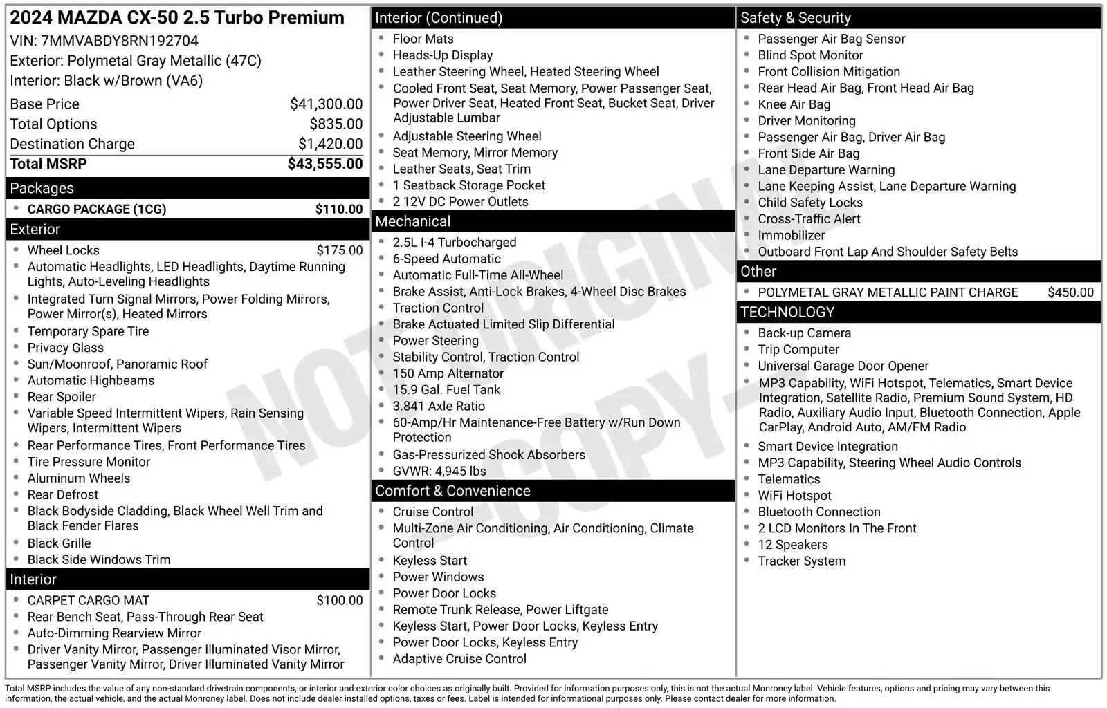 2024 Mazda CX-50 2.5 TURBO PREMIUM's photo