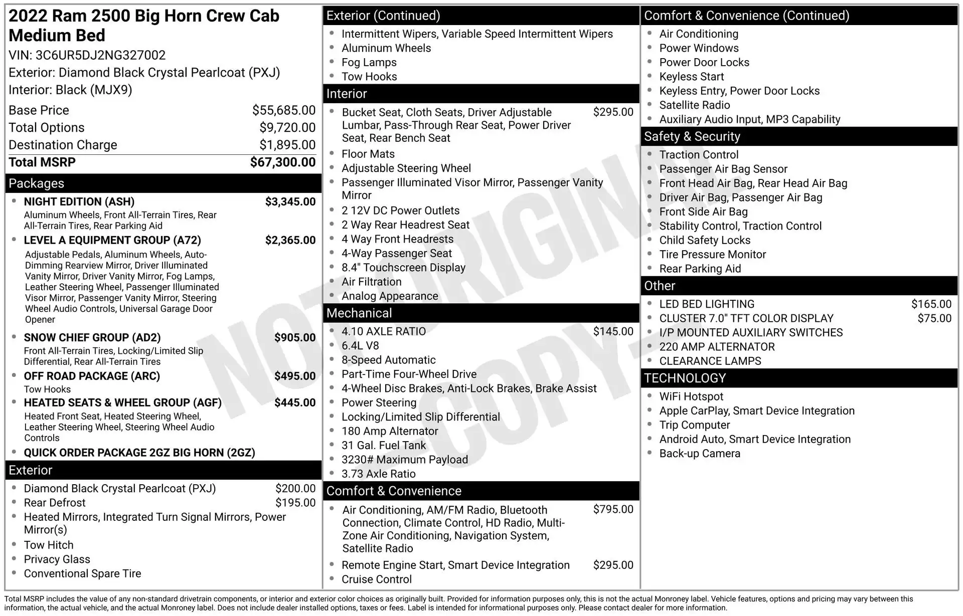 2022 RAM 2500 Big Horn 4X4 Crew Cab SWB's photo