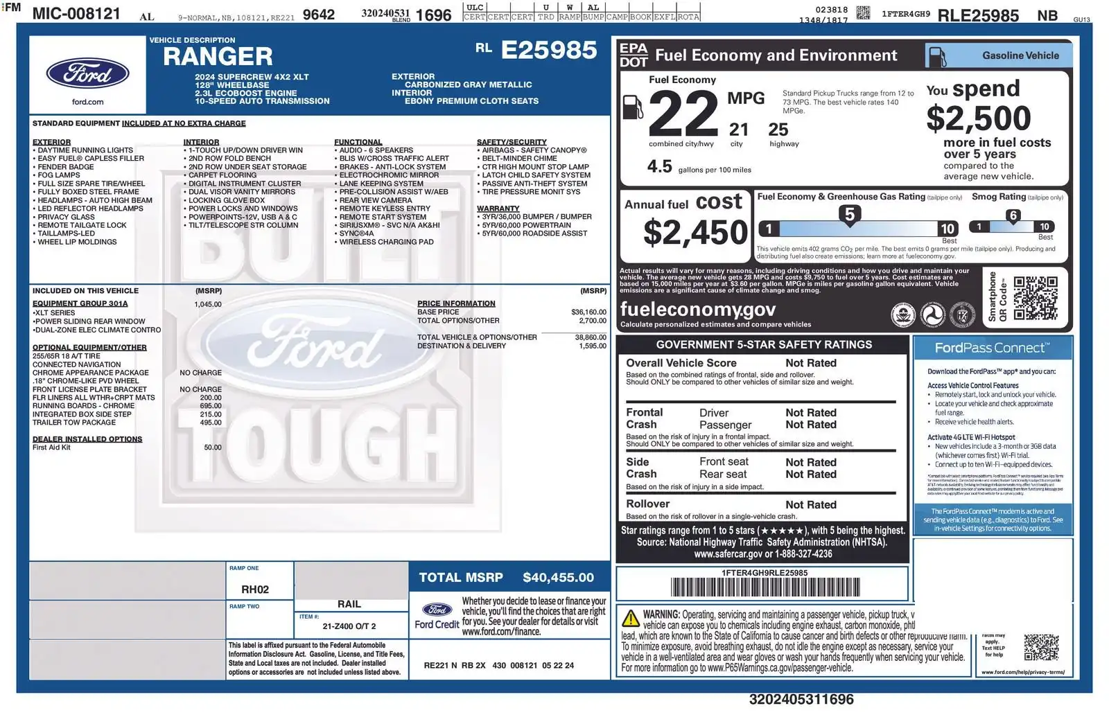 2024 Ford Ranger XLT SuperCrew 5' Box's photo