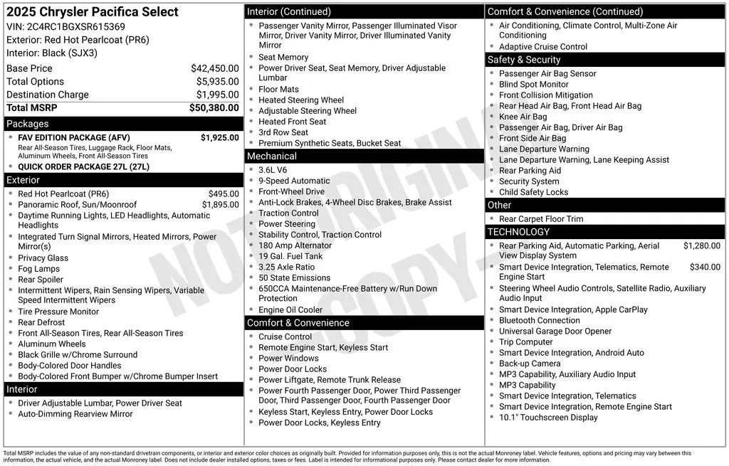 2025 Chrysler Pacifica Select photo 3