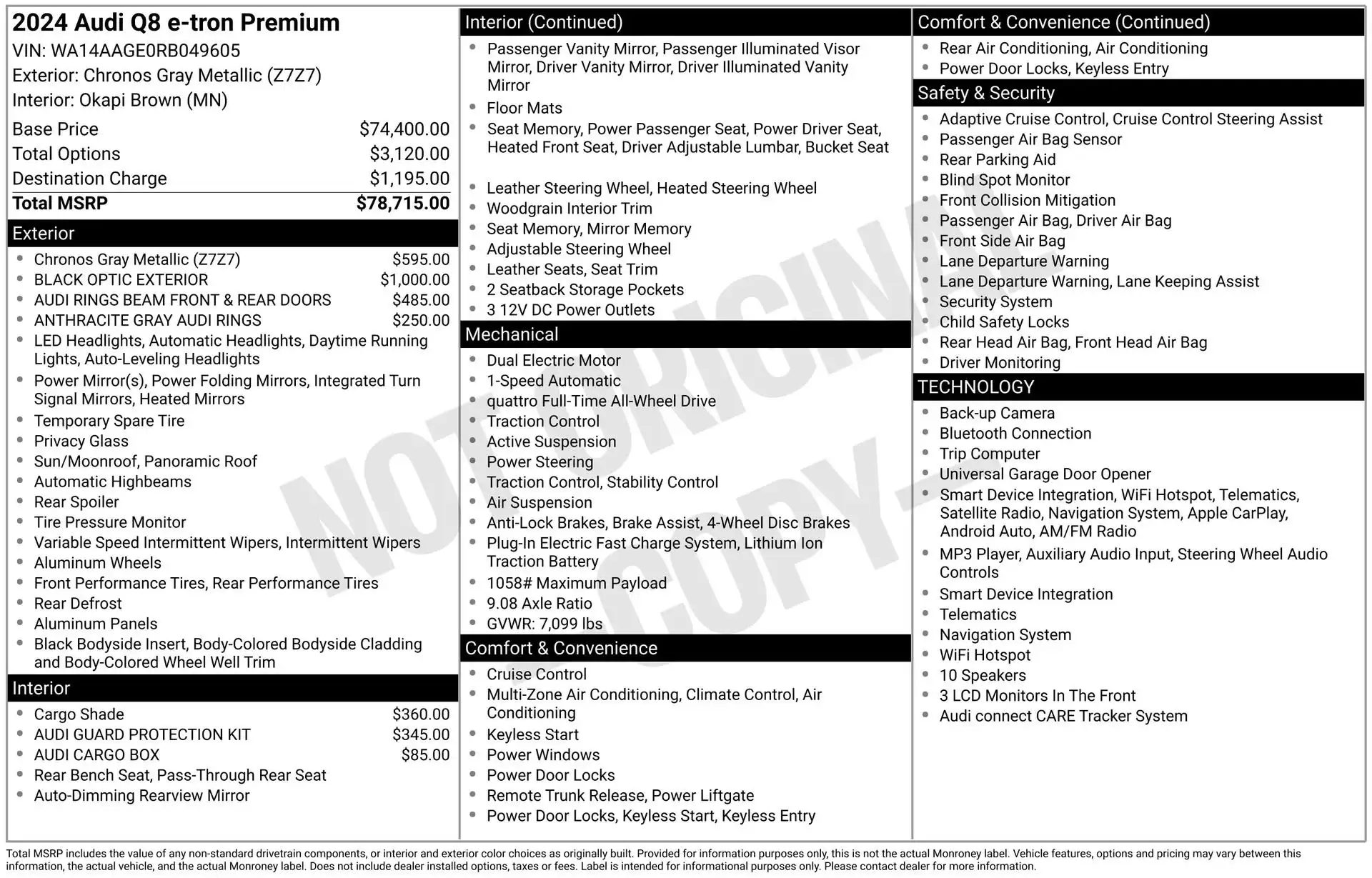 2024 Audi Q8 e-tron 114 kWh Premium quattro 55's photo