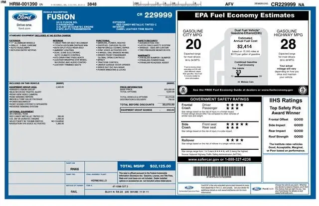 2012 Ford Fusion I-4 SEL's photo