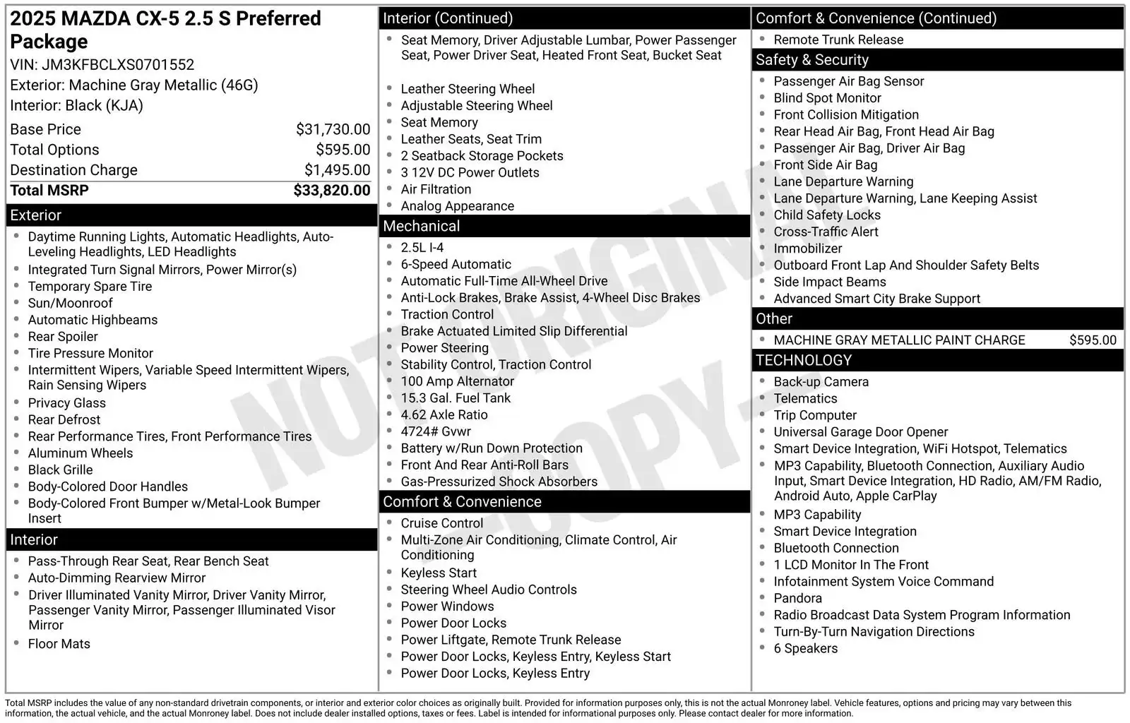 2025 Mazda CX-5 S Preferred package Auto AWD's photo