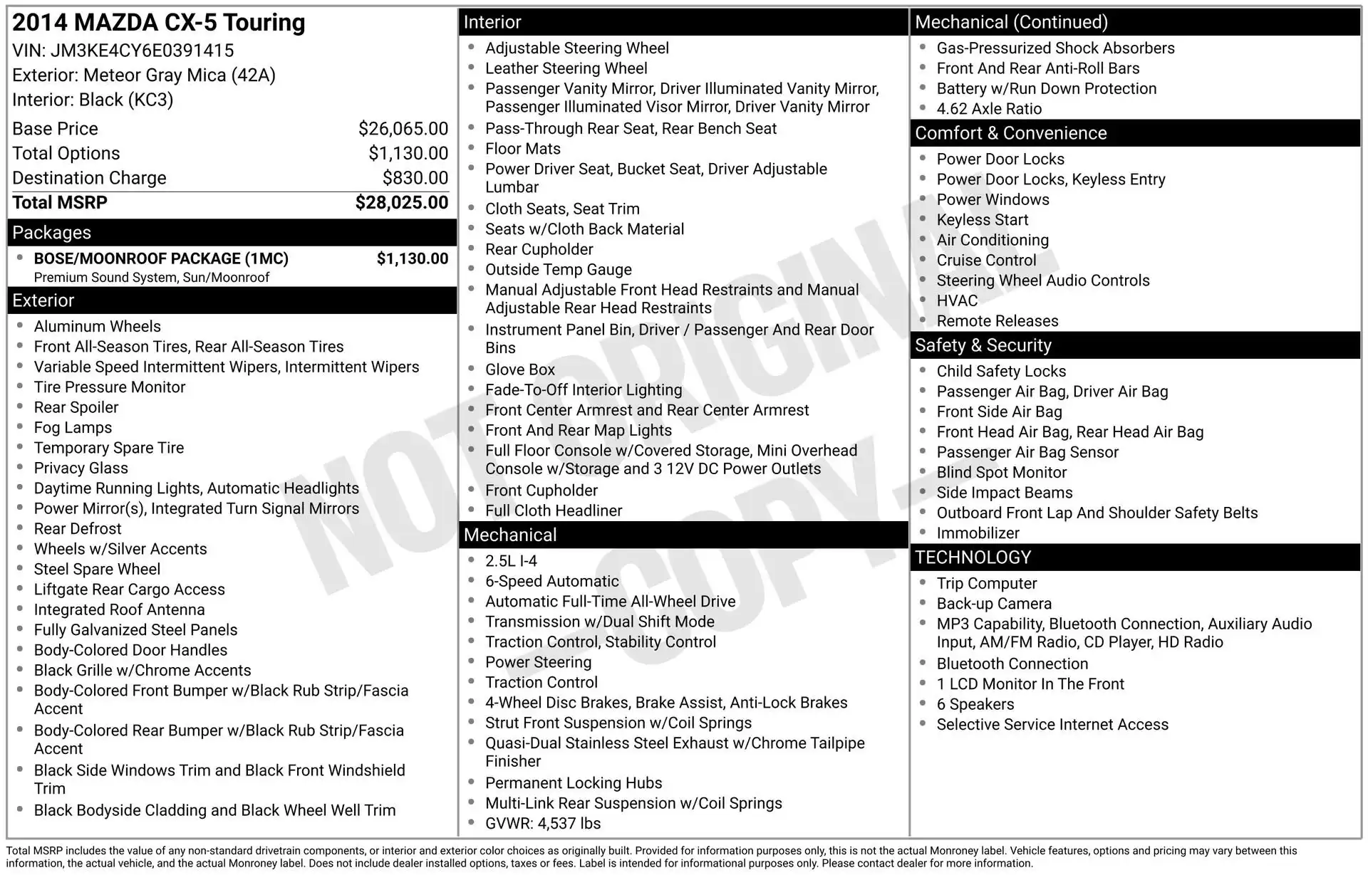 2014 Mazda CX-5 Touring Auto AWD's photo