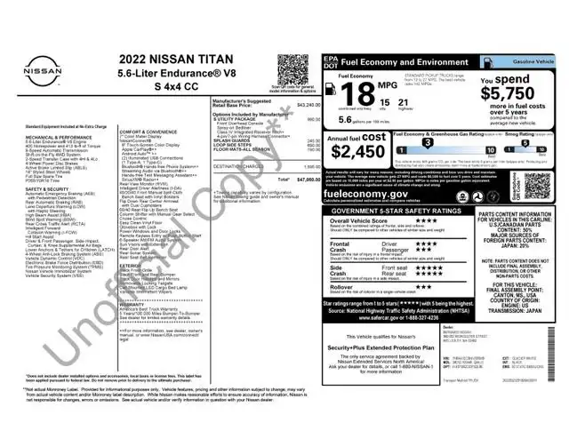 2022 Nissan Titan S 4X4 Crew Cab's photo