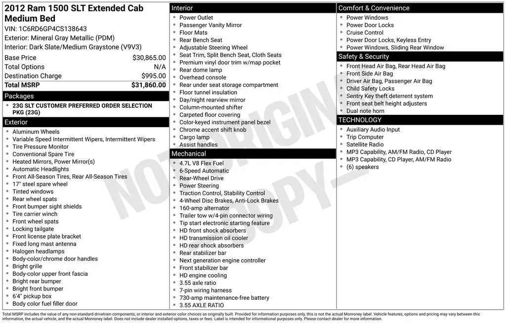 2012 RAM 1500 SLT Quad Cab photo 4