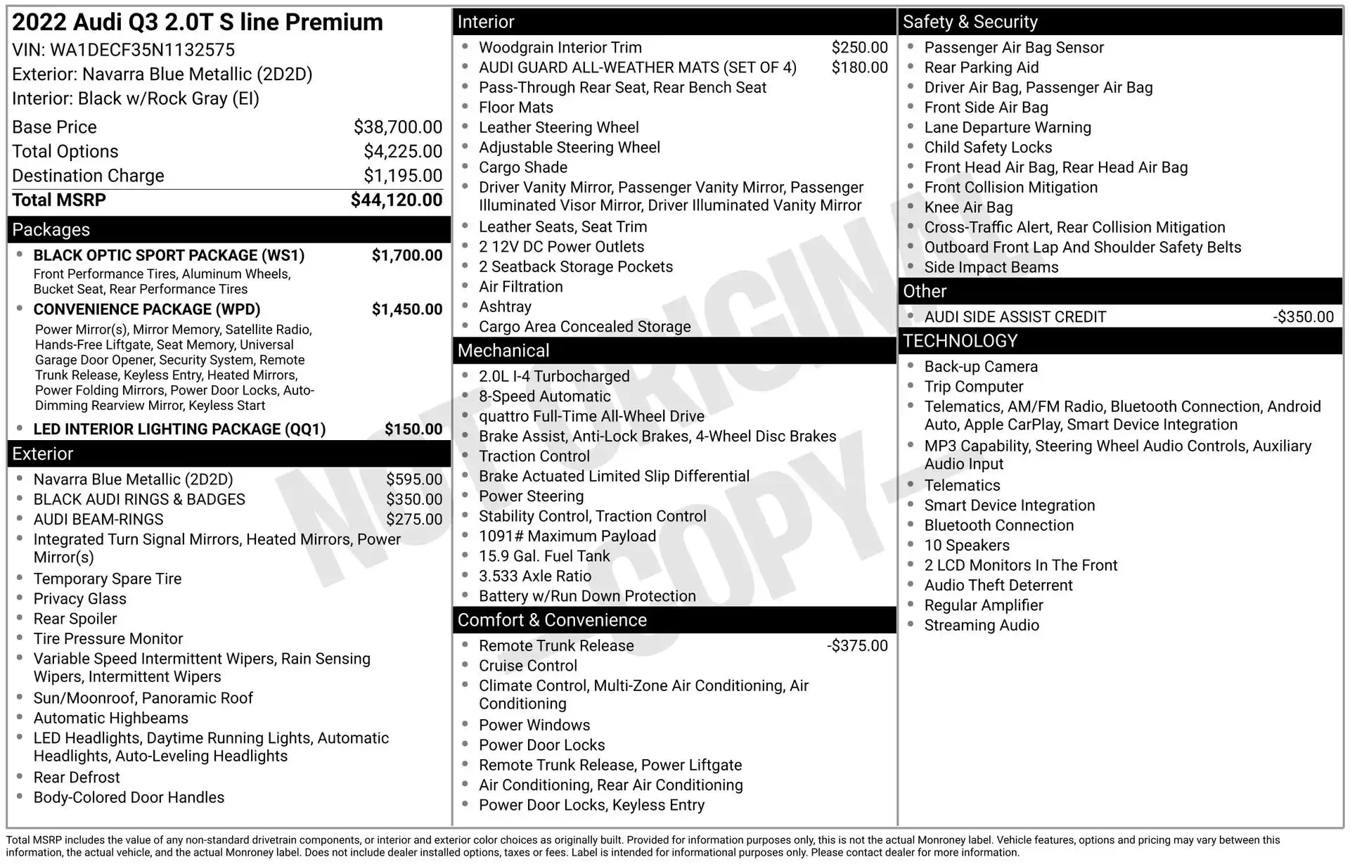 2022 Audi Q3 45 TFSI S Line Premium quattro's photo