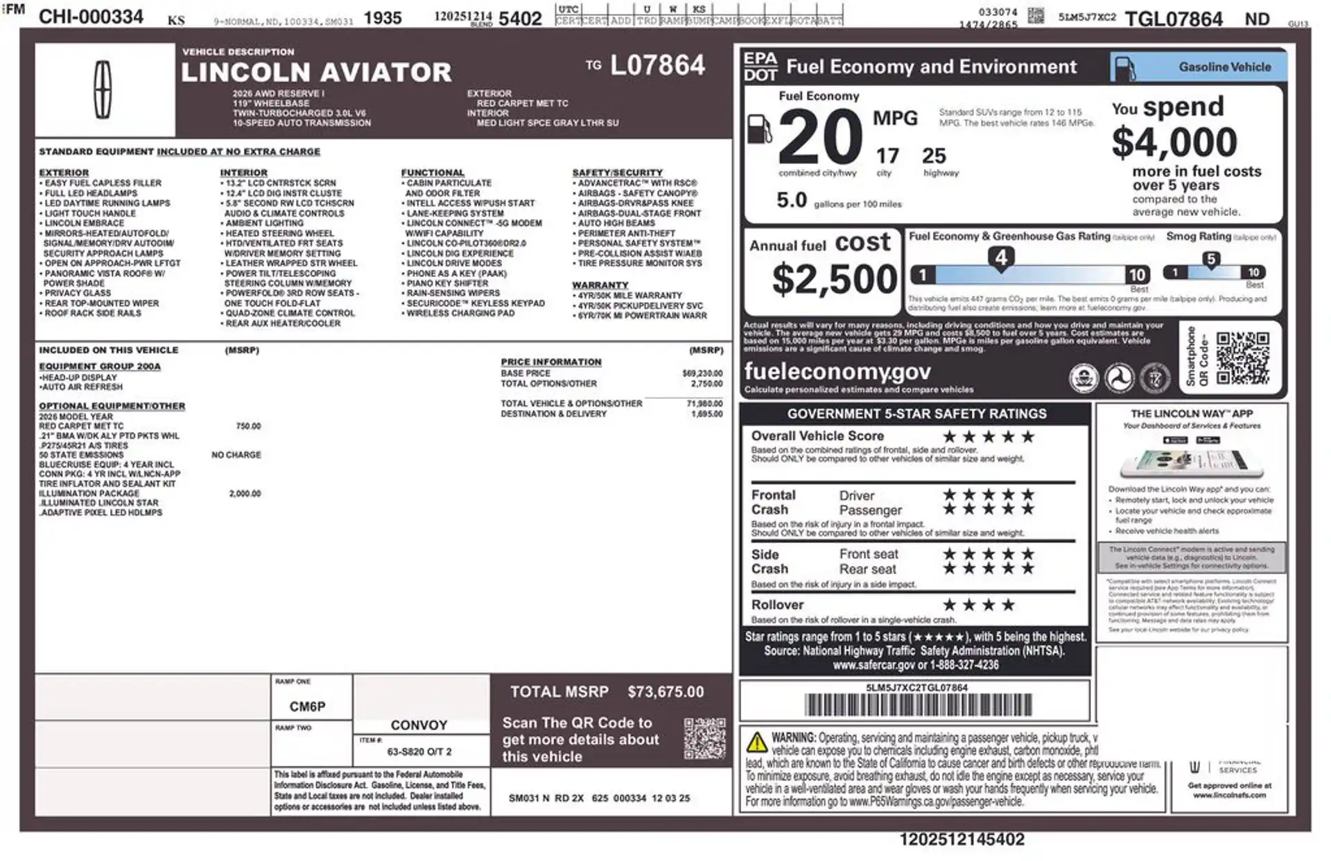 2026 Lincoln Aviator Reserve AWD's photo