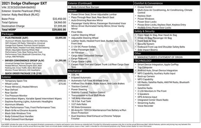 2021 Dodge Challenger SXT Auto AWD's photo