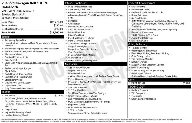2016 Volkswagen Golf TSI S 4-Door Auto's photo