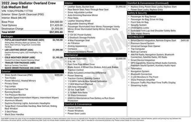 2022 Jeep Gladiator Overland's photo