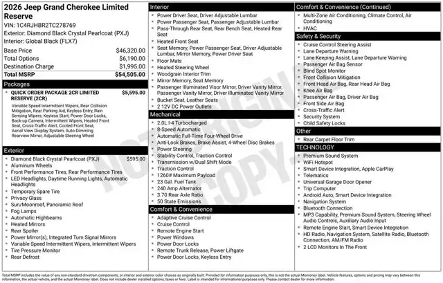 2026 Jeep Grand Cherokee Limited Reserve 4WD's photo