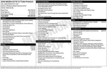 2026 Mazda CX-70 3.3 Turbo Premium AWD's photo