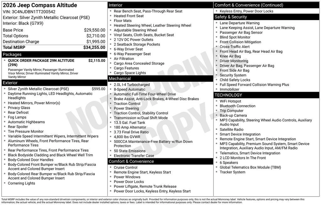2026 Jeep Compass Latitude Altitude 4WD's photo