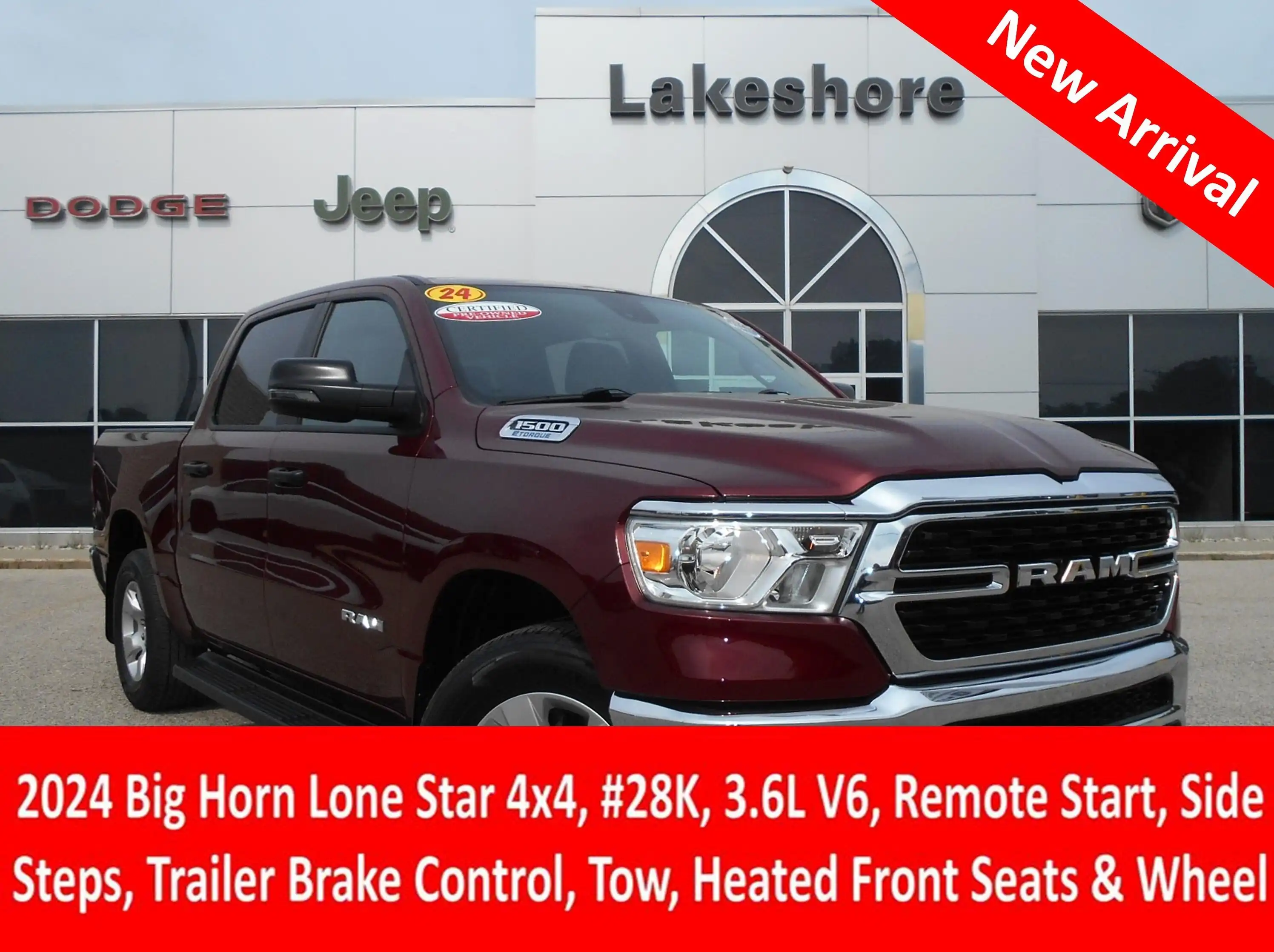 2024 RAM 1500 Big Horn/Lone Star 4x4 Crew Cab 5'7's photo