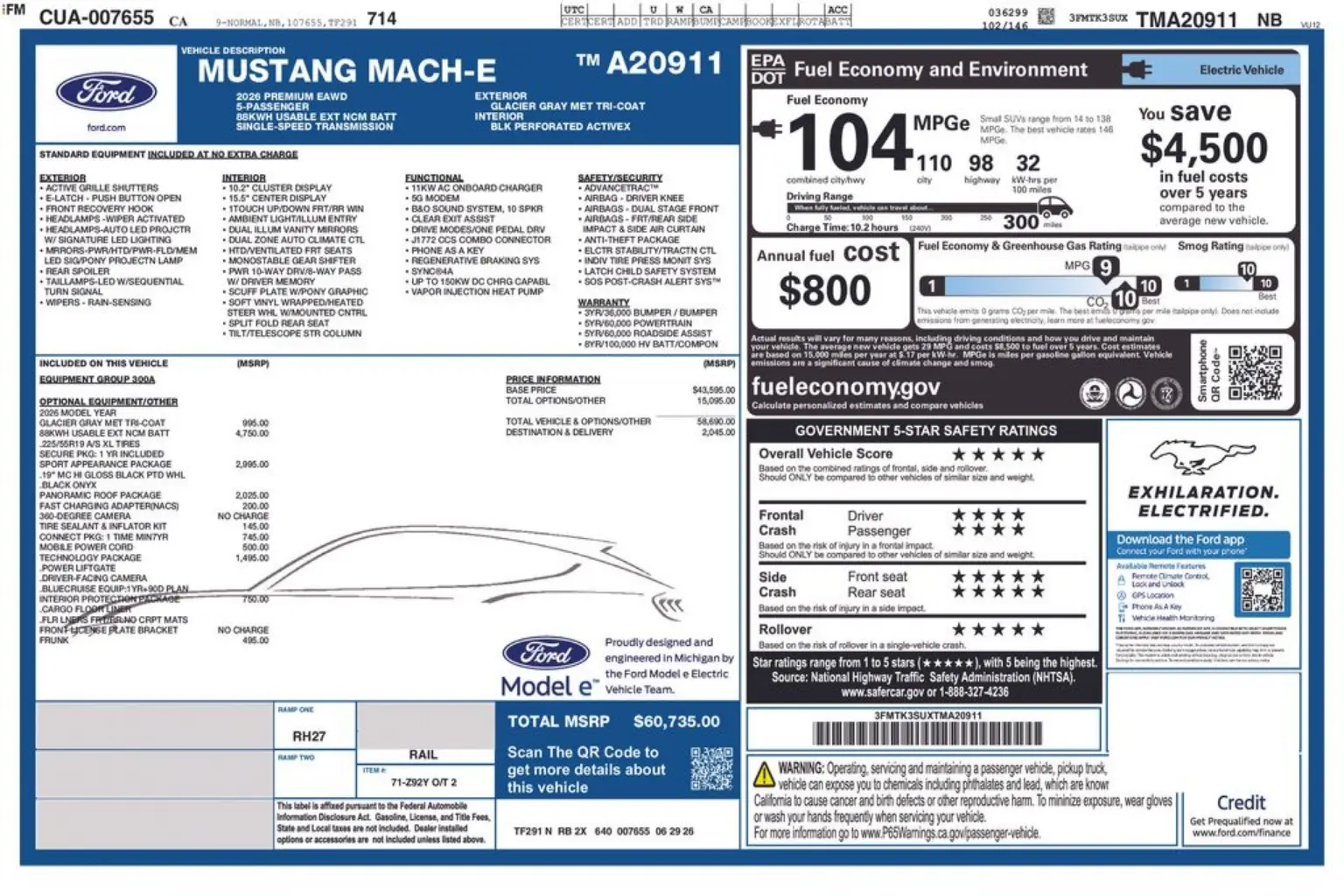 2026 Ford Mustang-Mach-e Premium photo 4