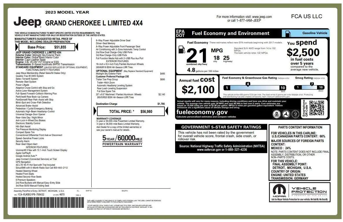 2023 Jeep Grand Cherokee L Limited 4WD's photo