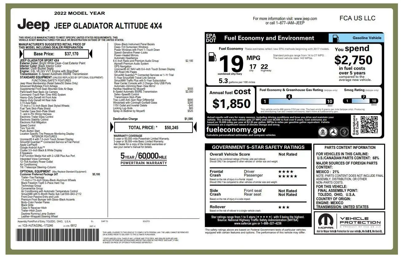 2022 Jeep Gladiator Altitude 4WD's photo