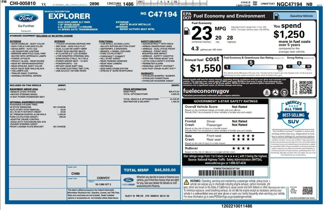 2022 Ford Explorer XLT RWD's photo