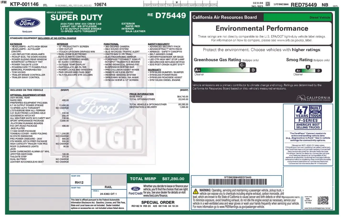 2024 Ford F-250 Lariat 4WD Crew Cab 6-3/4' Box's photo