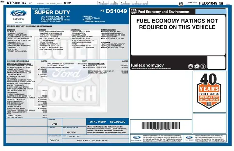 2017 Ford F-350 XLT 4x4 Crew Cab 6-1/2' Box SRW's photo