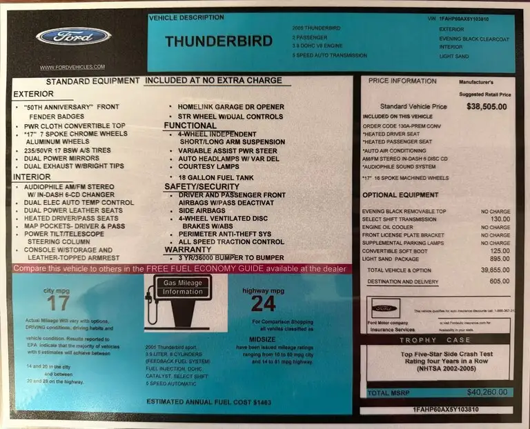 2005 Ford Thunderbird's photo