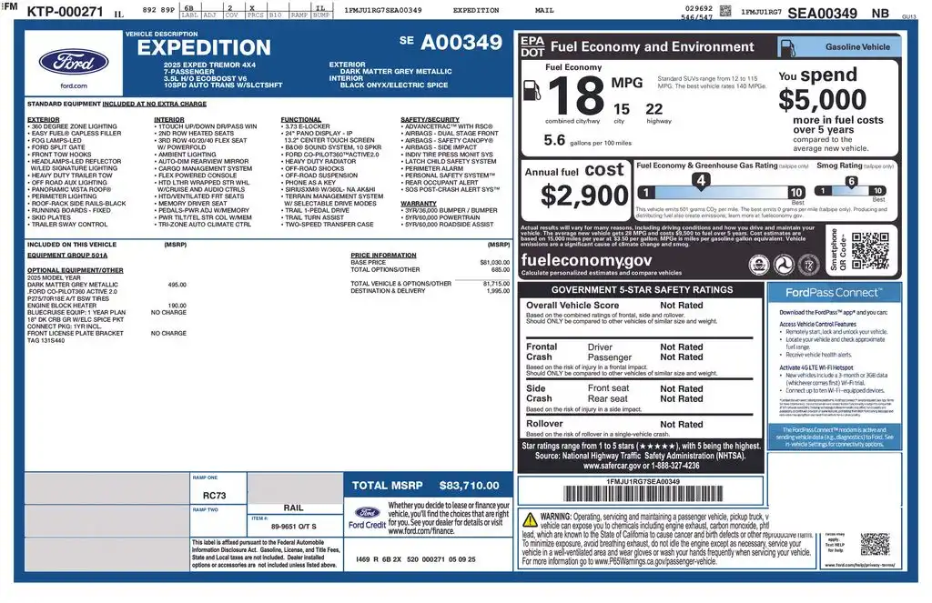 2025 Ford Expedition Tremor 4WD's photo