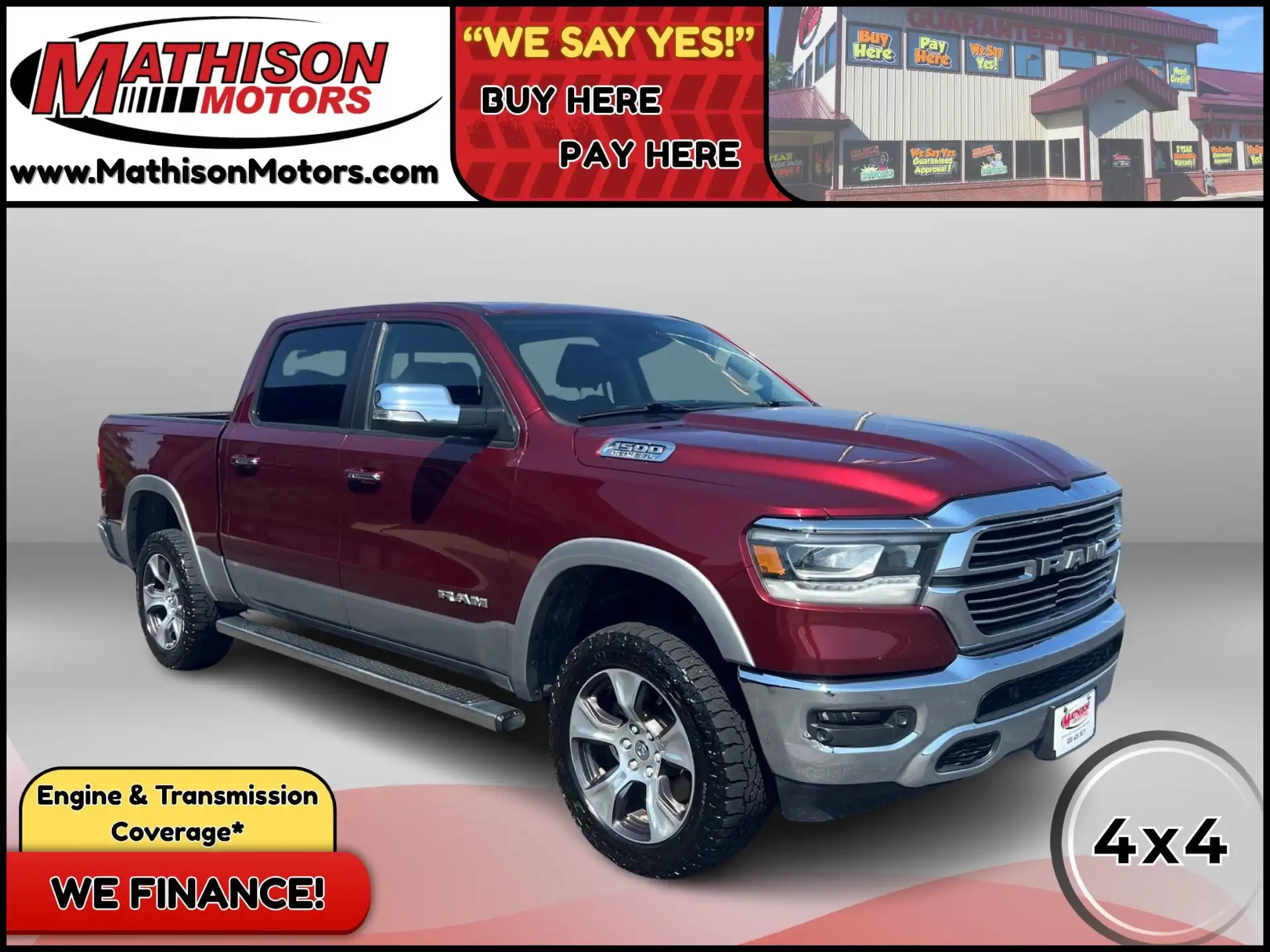 2019 RAM 1500 Laramie 4x4 Crew Cab 5'7's photo