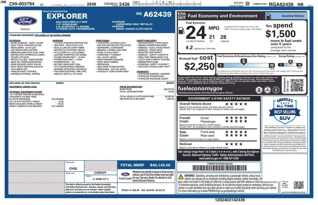 2024 Ford Explorer XLT RWD photo 5