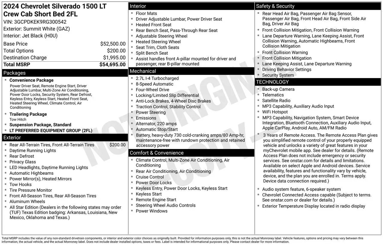 2024 Chevrolet Silverado 1500 LT 4WD Crew Cab Short Box 2FL photo 5
