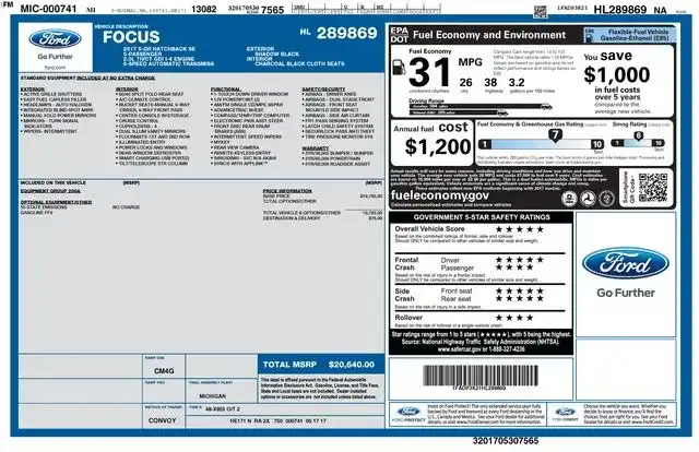 2017 Ford Focus SE Hatchback 5-Door's photo