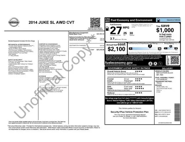 2014 Nissan Juke SL AWD CVT's photo