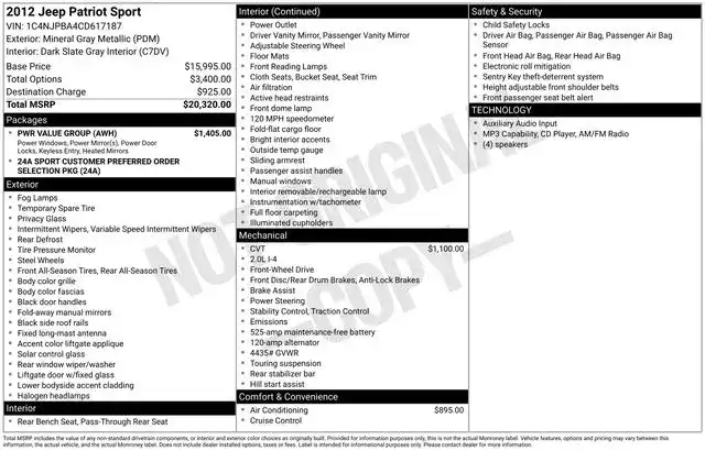 2012 Jeep Patriot Sport's photo
